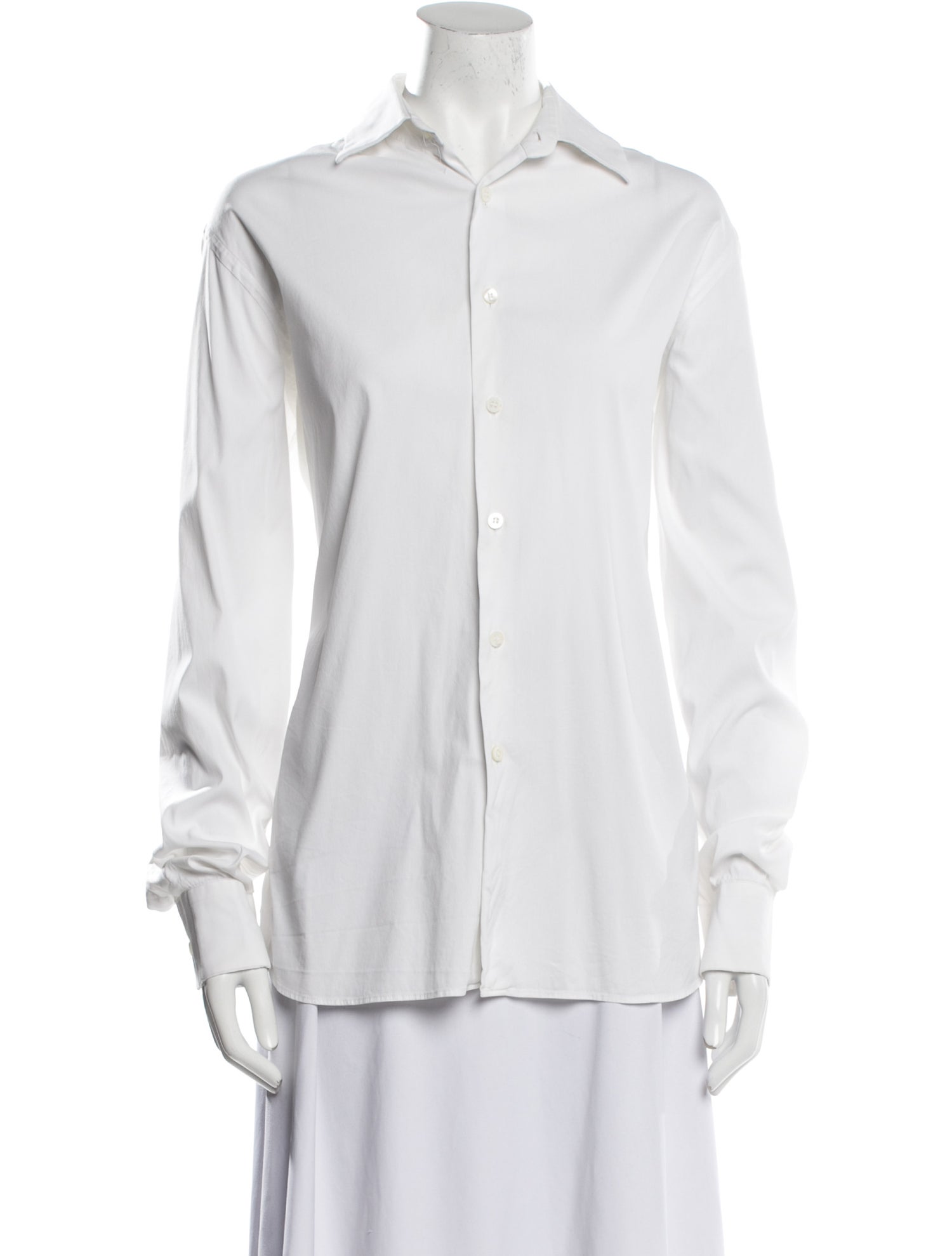 Prada Long Sleeve Button-Up Top