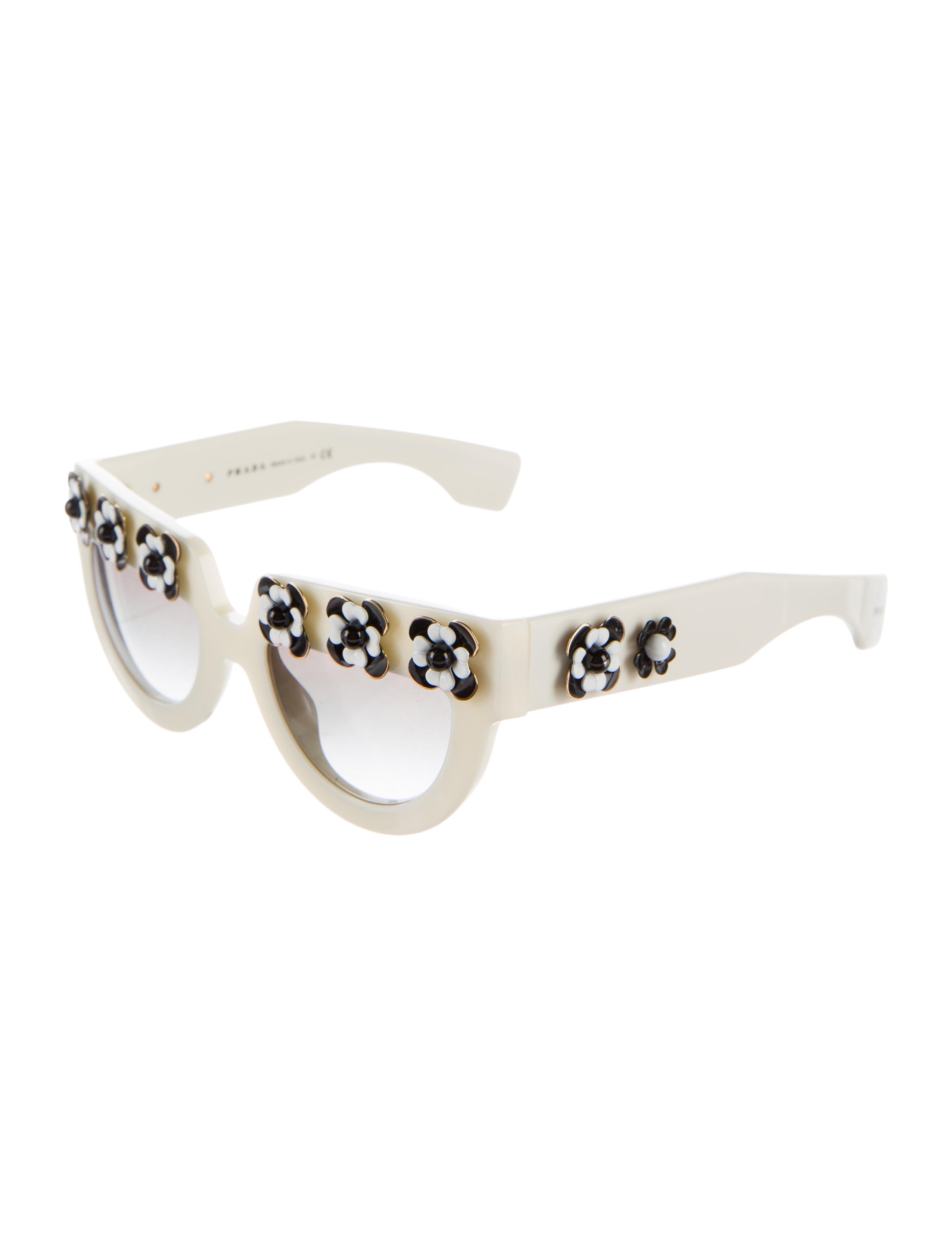 Prada Flower Embellished Sunglasses