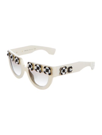 Prada Flower Embellished Sunglasses