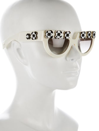 Prada Flower Embellished Sunglasses