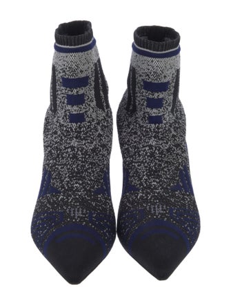 Prada Canvas Printed Sock Boots