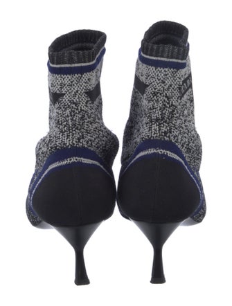 Prada Canvas Printed Sock Boots