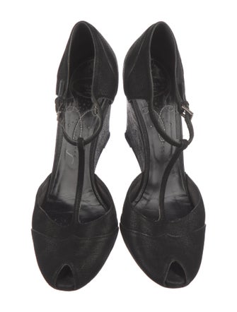 Prada Suede T-Strap Pumps