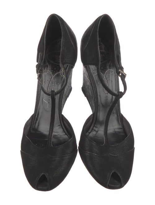 Prada Suede T-Strap Pumps