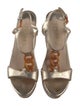 Prada Leather Chain-Link Accents Sandals