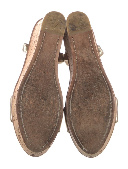 Prada Leather Chain-Link Accents Sandals