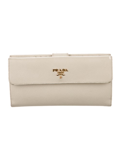 Prada Saffiano Metal Leather Continental Wallet