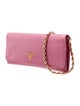 Prada Saffiano Leather Oro Chain Wallet