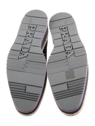 Prada Velvet Crystal Embellishments Oxfords