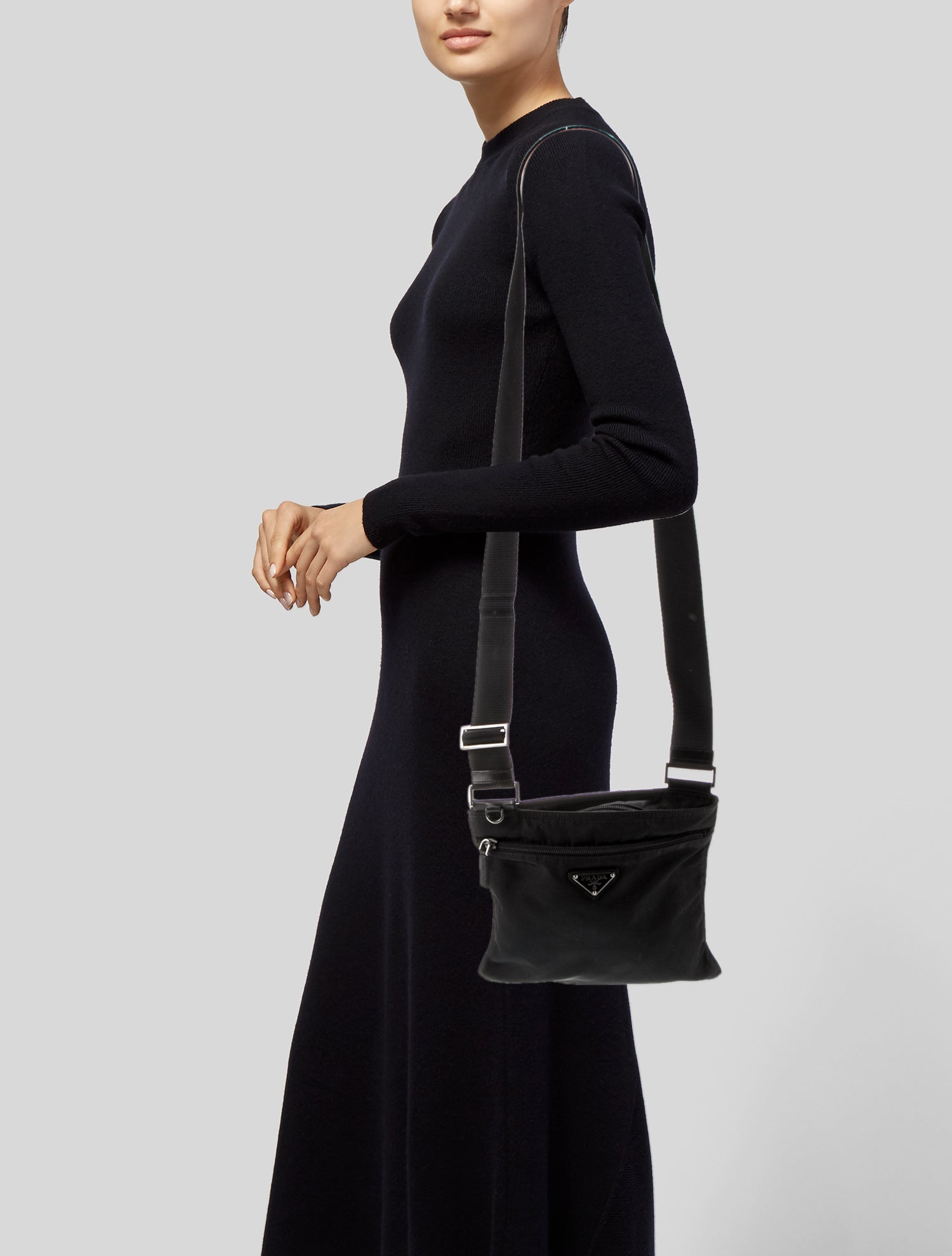 Prada Enameled Metal Triangle Evening Bag