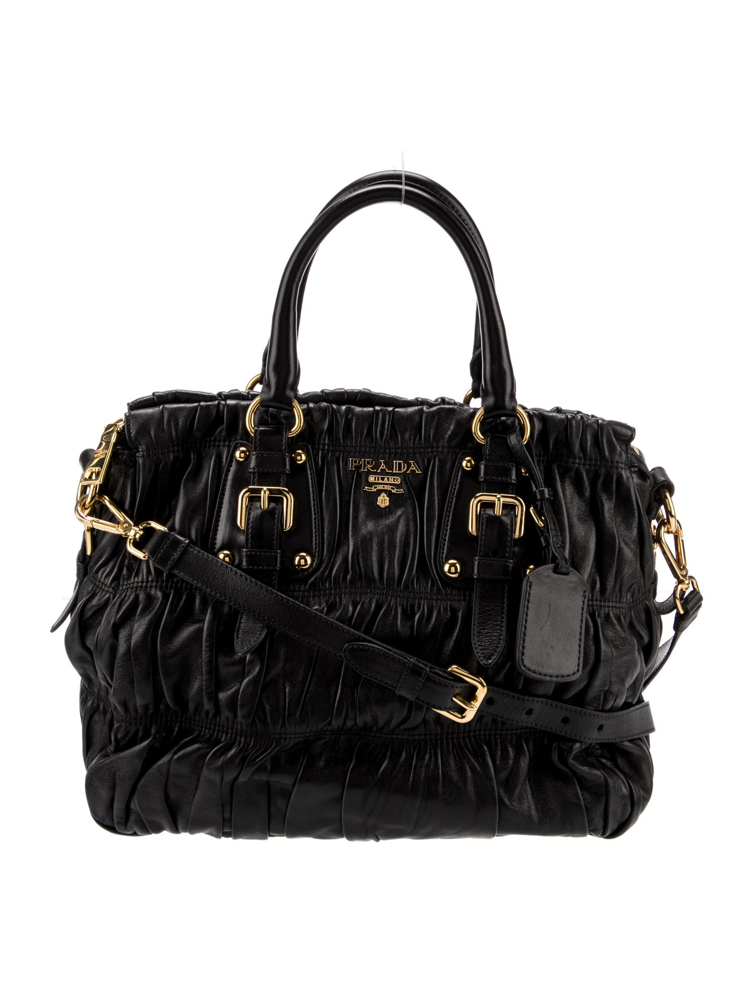 Prada Nappa Gaufre Leather Top Handle Bag