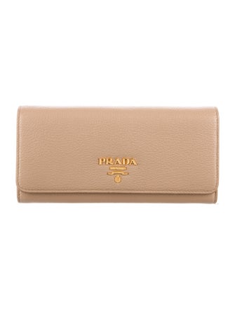 Prada Vitello Daino Leather Continental Wallet