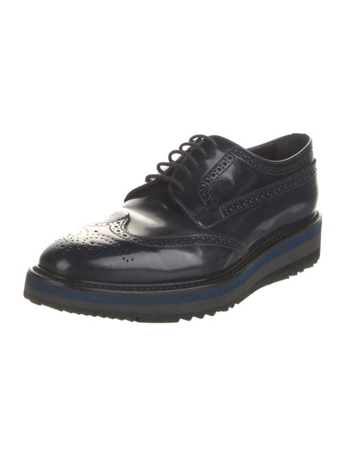 Prada Patent Leather Lasercut Accents Oxfords
