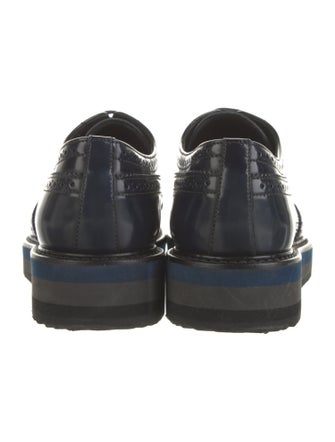 Prada Patent Leather Lasercut Accents Oxfords