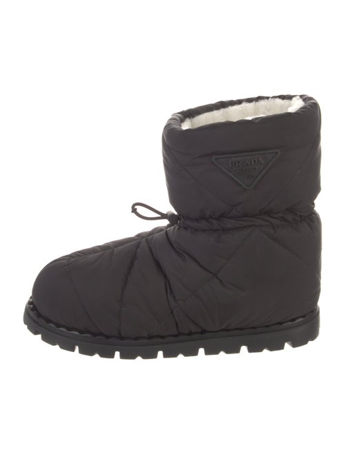 Prada Nylon Lace-Up Boots