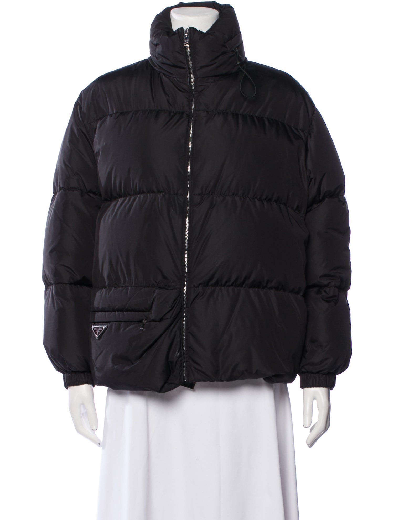 PRADA ブラック ダウンジャケット Art 28B797 プラダ 21AW ウール×カシミヤ ダウンジャケット 42 レディース