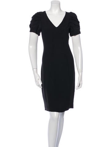 Prada Paneled Short Sleeve Dress
