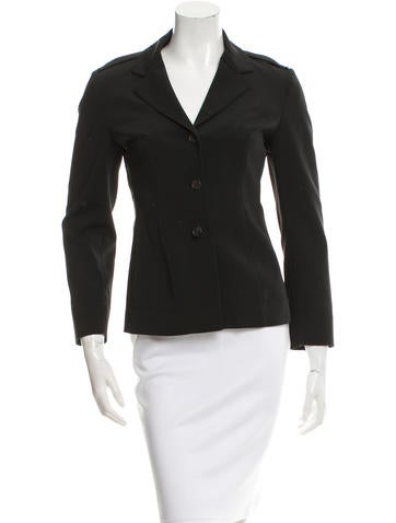 Prada Fitted Notch-Lapel Blazer