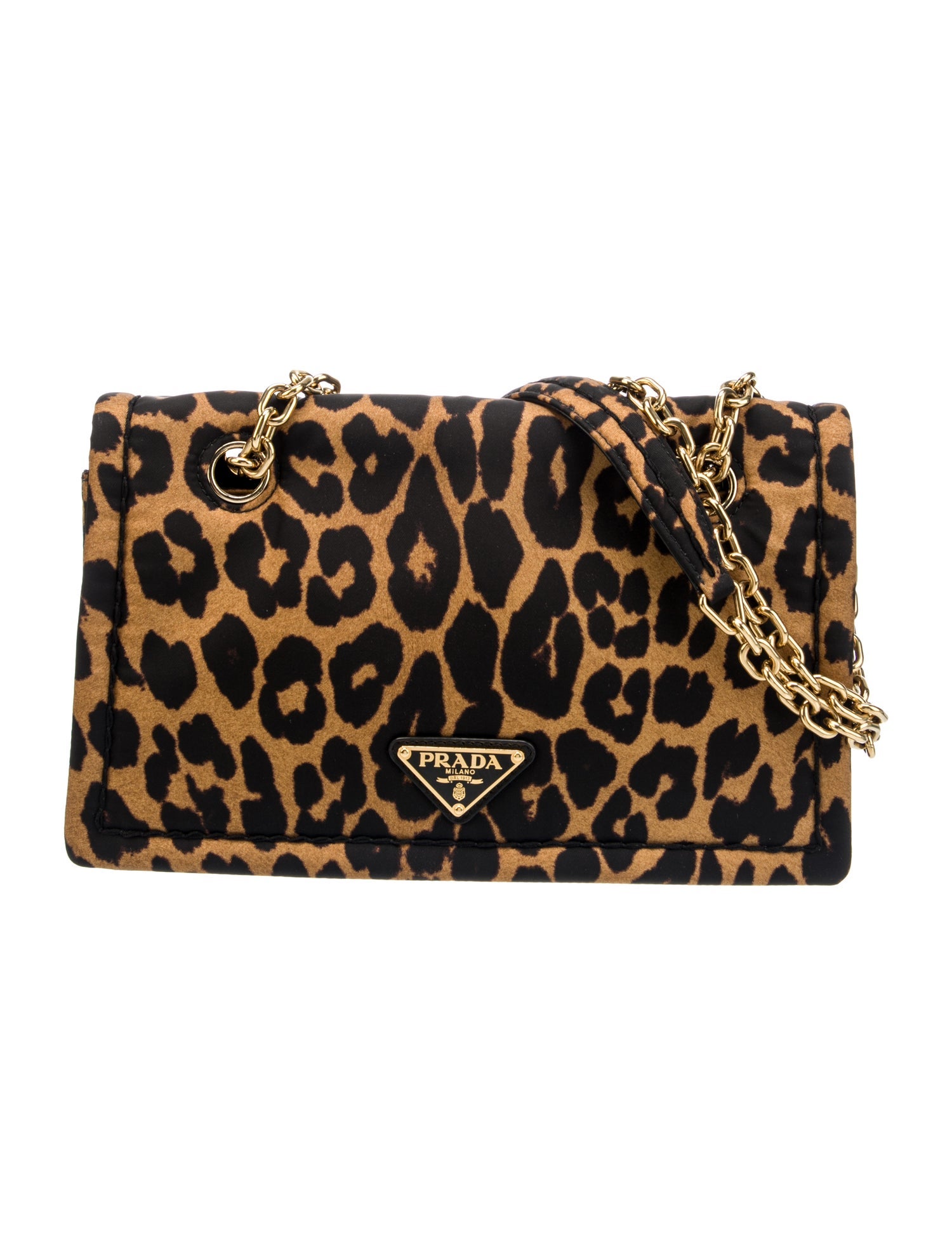 Prada Enameled Metal Triangle Stampata