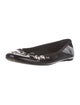 Prada Patent Leather Bow Accents Flats