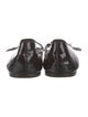 Prada Patent Leather Bow Accents Flats