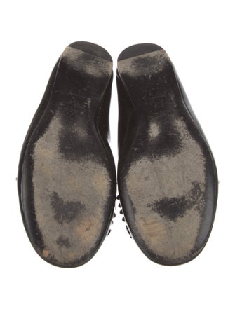 Prada Patent Leather Bow Accents Flats