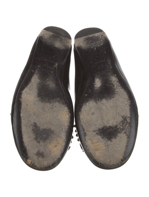 Prada Patent Leather Bow Accents Flats