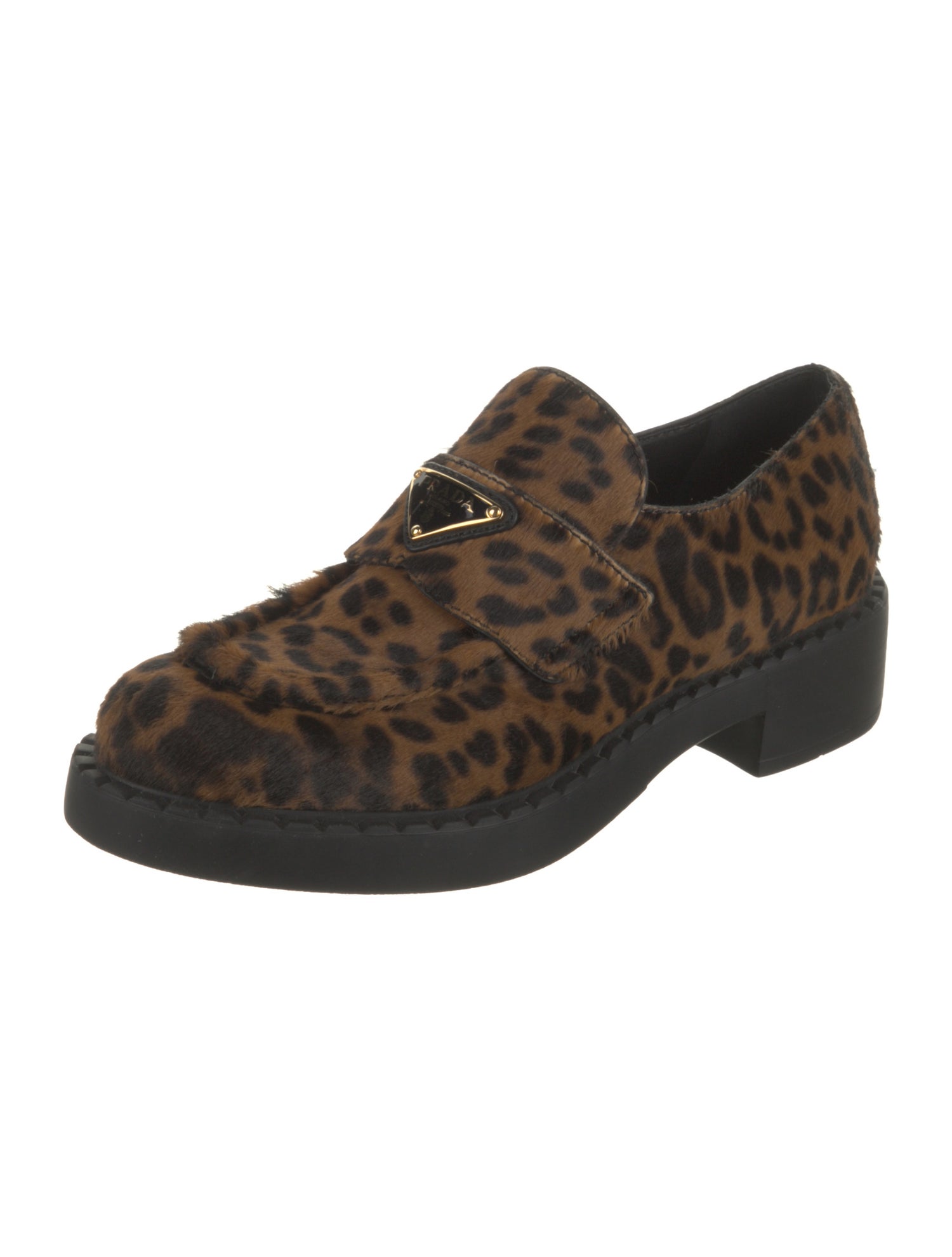 Prada Ponyhair Animal Print Mary Jane Flats