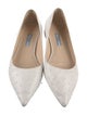 Prada Ostrich Leg Ballet Flats