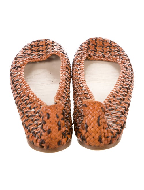 Prada Leather Patterned Ballet Flats