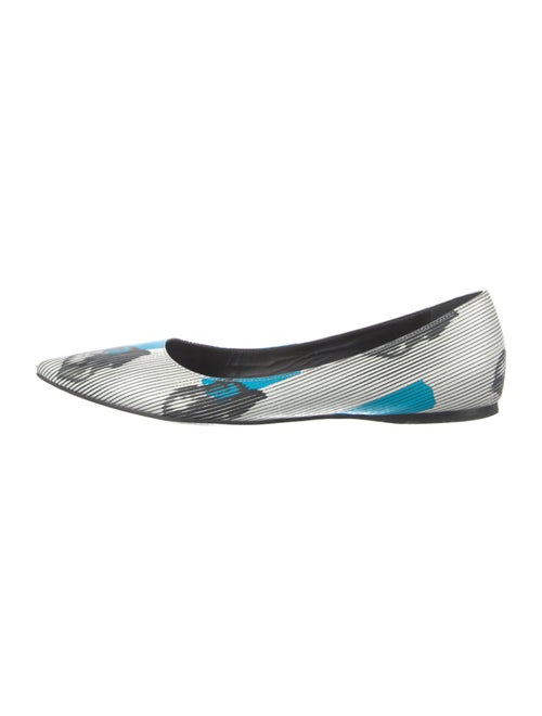 Prada Leather Printed Ballet Flats