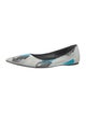 Prada Leather Printed Ballet Flats