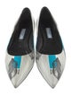 Prada Leather Printed Ballet Flats