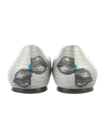 Prada Leather Printed Ballet Flats