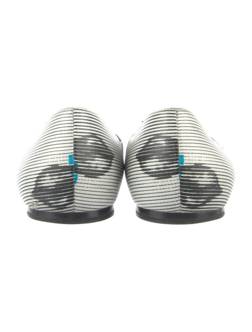 Prada Leather Printed Ballet Flats