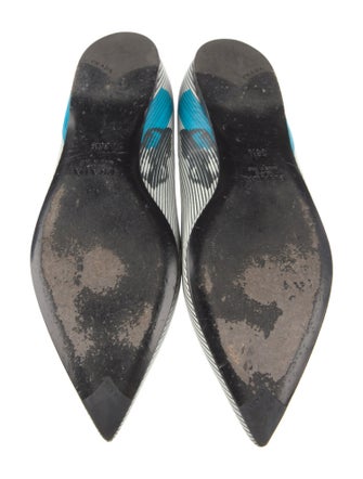 Prada Leather Printed Ballet Flats