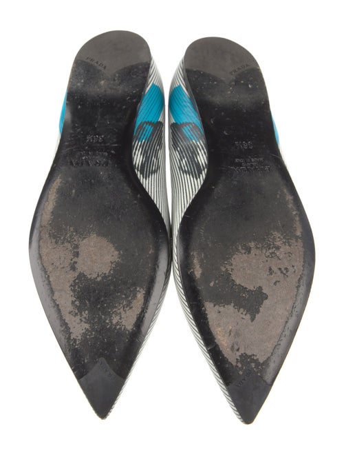 Prada Leather Printed Ballet Flats