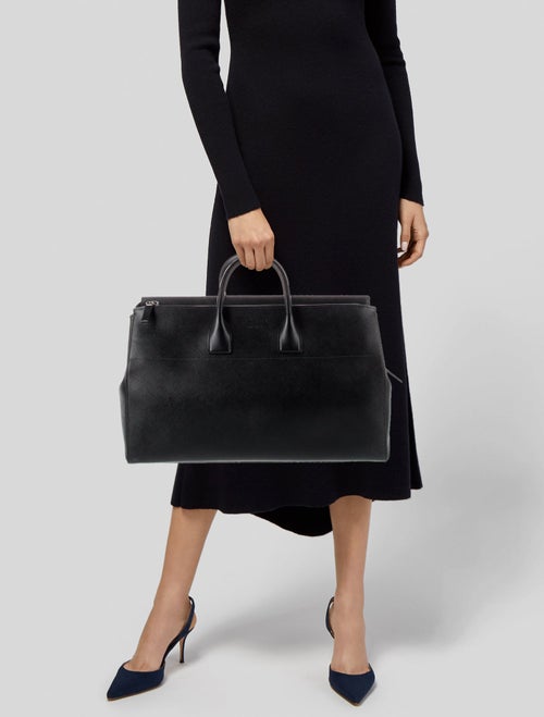 Prada Saffiano Lux Leather Weekender Bag