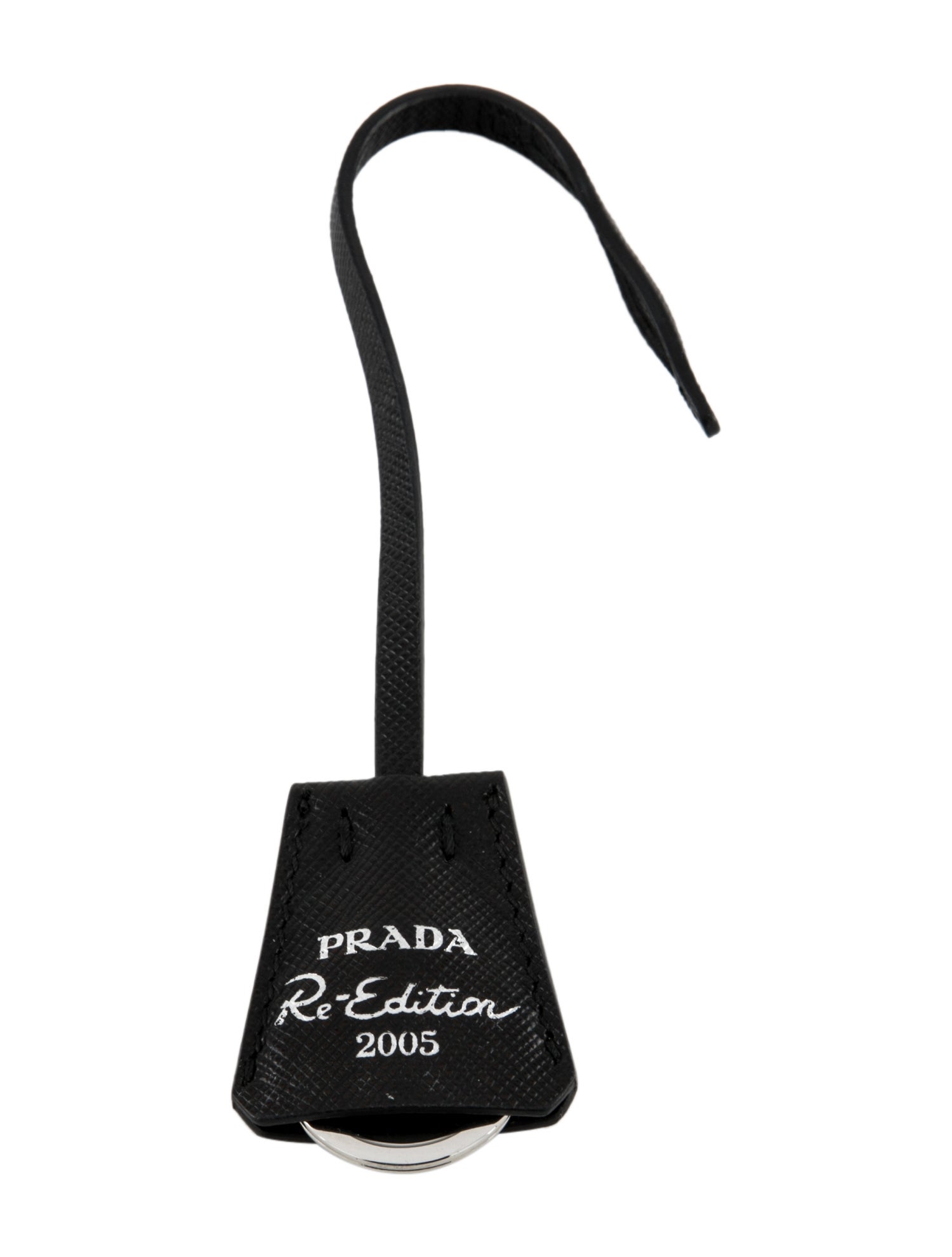 Prada Black Printed Leather Clochette - Black Bag Accessories