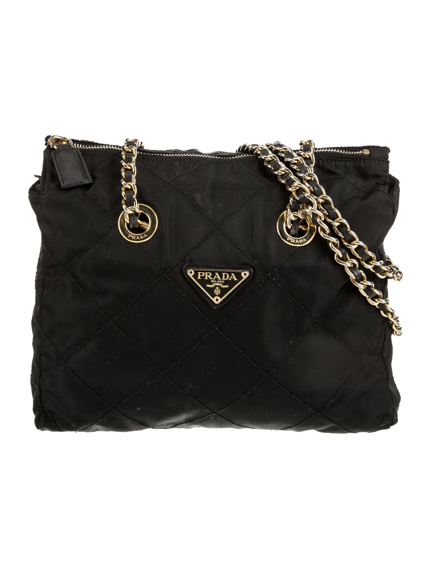Prada Tessuto Nylon Catena - Black Shoulder Bags, Handbags