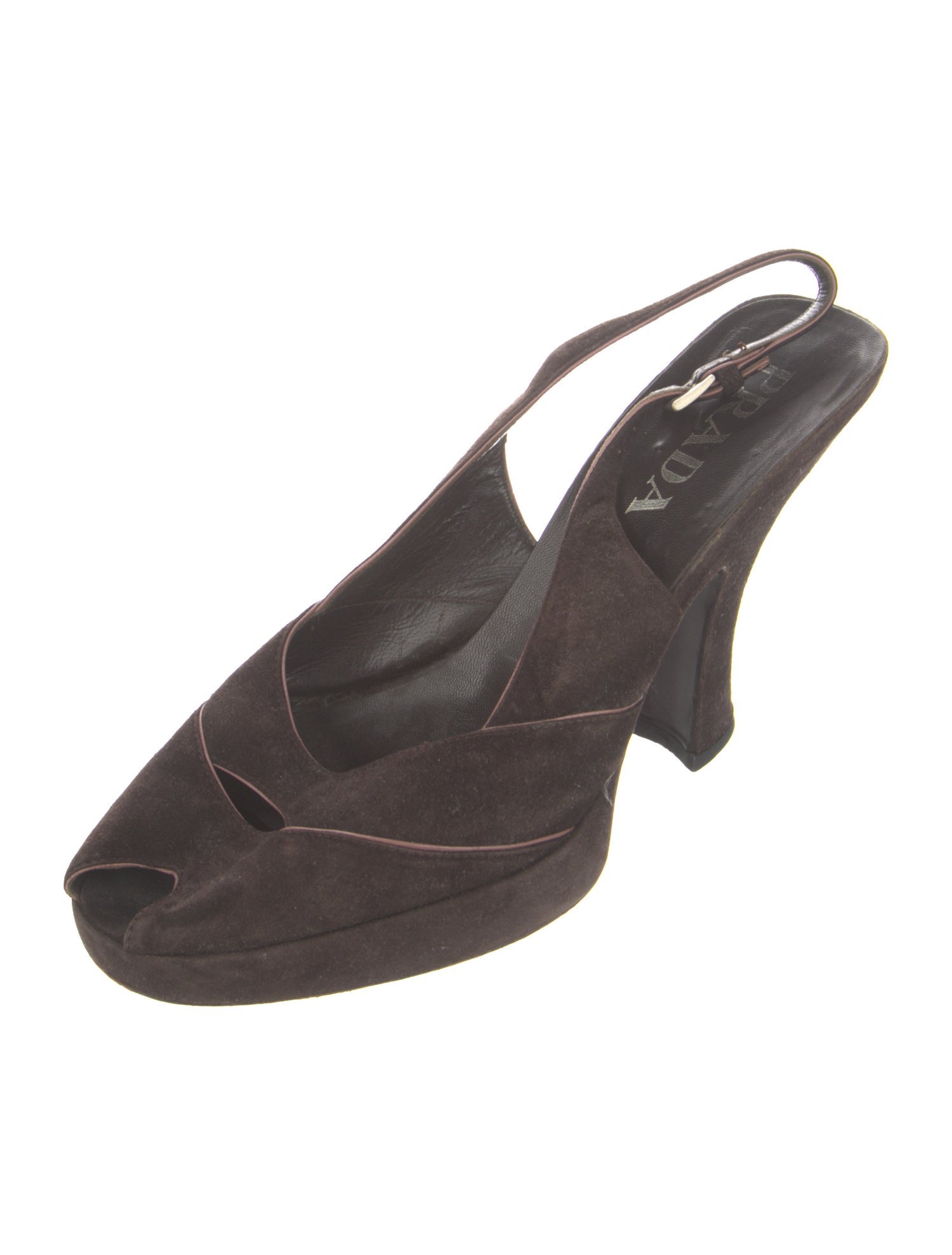 Prada Suede Slingback Sandals