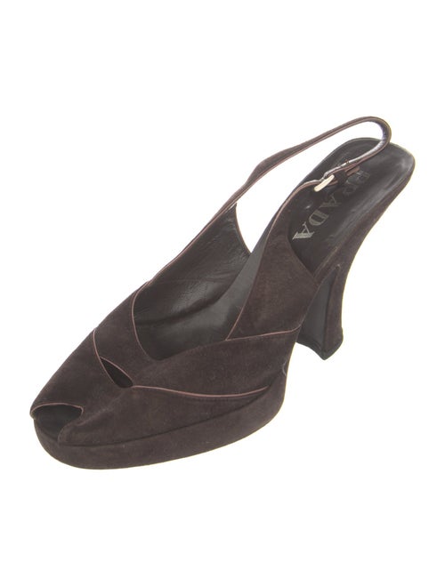 Prada Suede Slingback Sandals