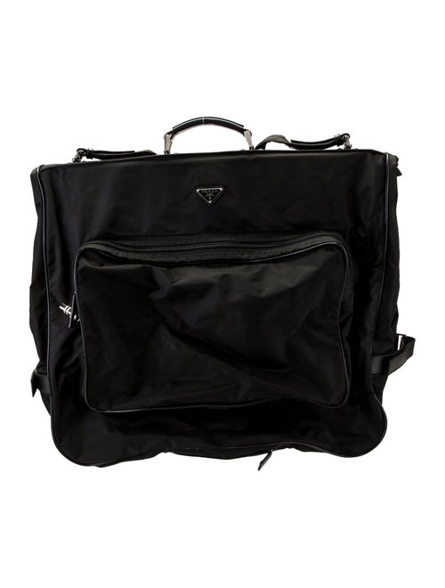 Prada Enameled Metal Triangle Garment Bag