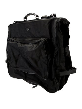 Prada Enameled Metal Triangle Garment Bag