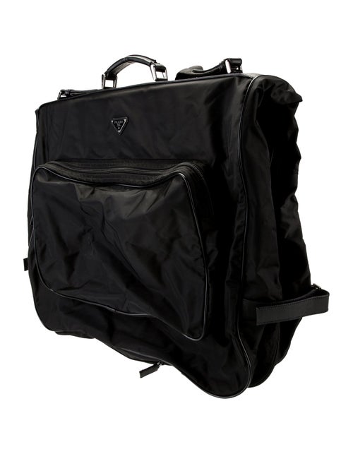 Prada Enameled Metal Triangle Garment Bag