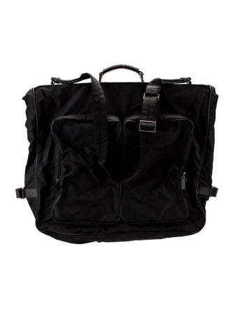 Prada Enameled Metal Triangle Garment Bag