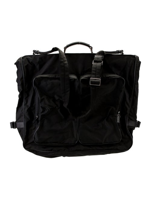 Prada Enameled Metal Triangle Garment Bag