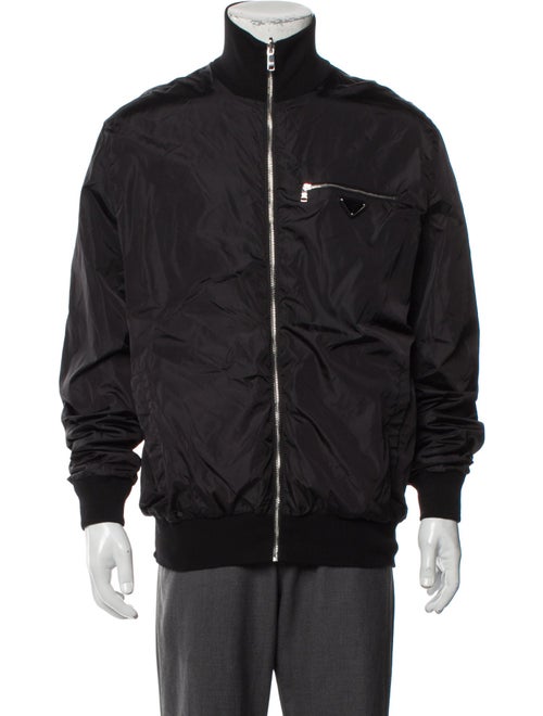 Prada 2024 Enameled Metal Triangle Bomber Jacket