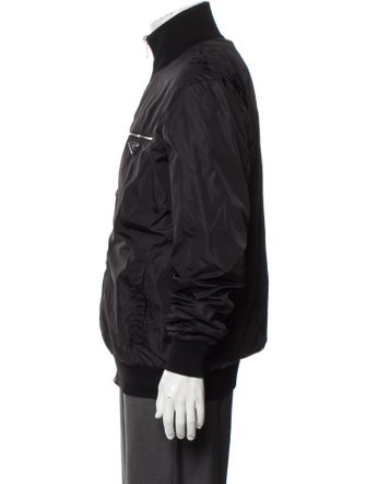 Prada 2024 Enameled Metal Triangle Bomber Jacket