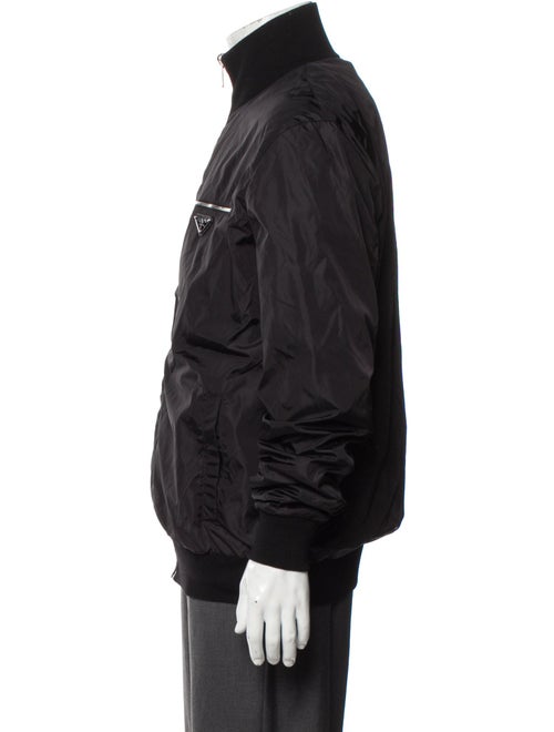 Prada 2024 Enameled Metal Triangle Bomber Jacket